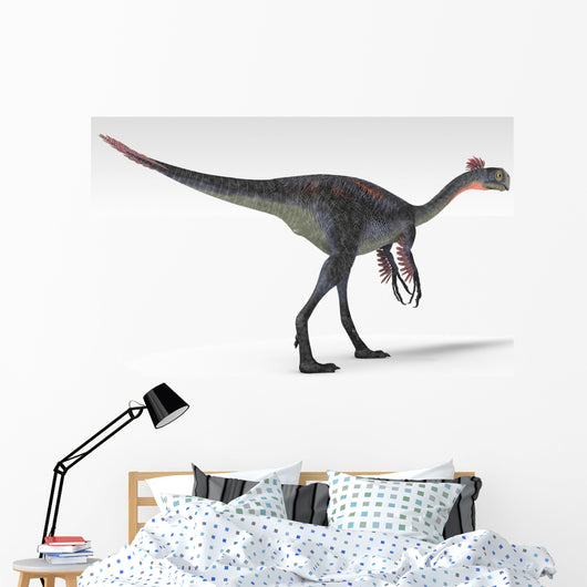 Gigantoraptor Dinosaur White Wall Decal Design 7