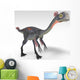 Gigantoraptor Dinosaur White Wall Decal Design 3