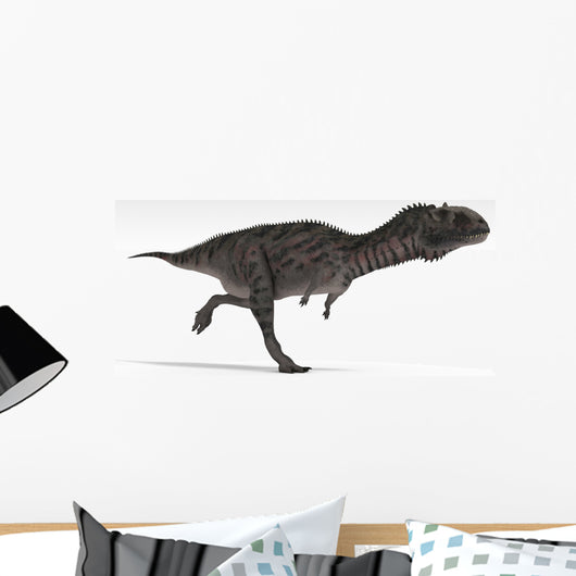 Majungasaurus Dinosaur White Wall Decal Design 5