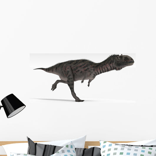 Majungasaurus Dinosaur White Wall Decal Design 5