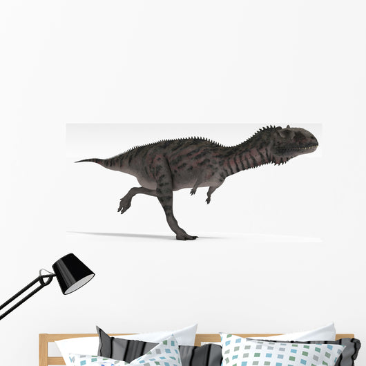 Majungasaurus Dinosaur White Wall Decal Design 5