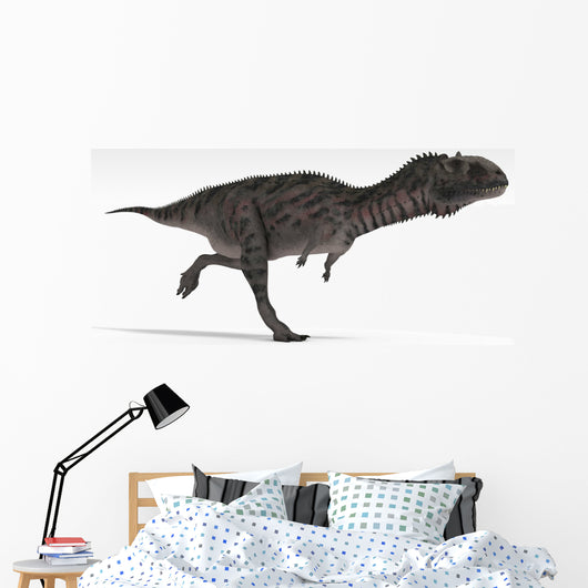 Majungasaurus Dinosaur White Wall Decal Design 5