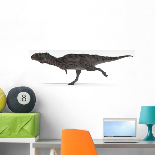 Majungasaurus Dinosaur White Wall Decal Design 4