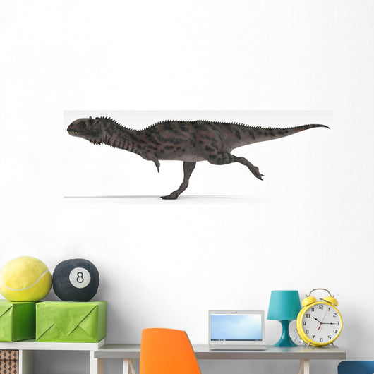 Majungasaurus Dinosaur White Wall Decal Design 4