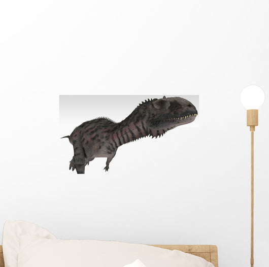 Majungasaurus Dinosaur White Wall Decal Design 2