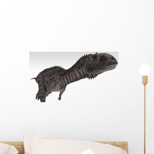Majungasaurus Dinosaur White Wall Decal Design 2