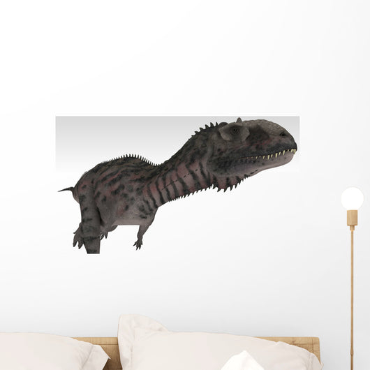 Majungasaurus Dinosaur White Wall Decal Design 2