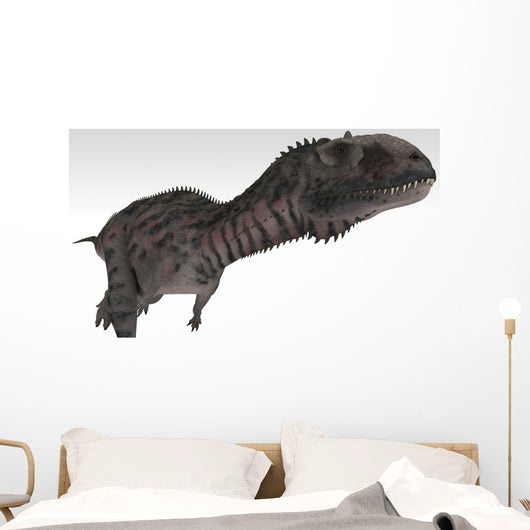Majungasaurus Dinosaur White Wall Decal Design 2