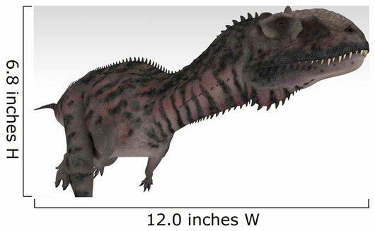Majungasaurus Dinosaur White Wall Decal Design 2