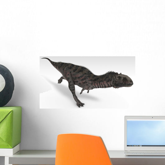 Majungasaurus Dinosaur White Wall Decal Design 1