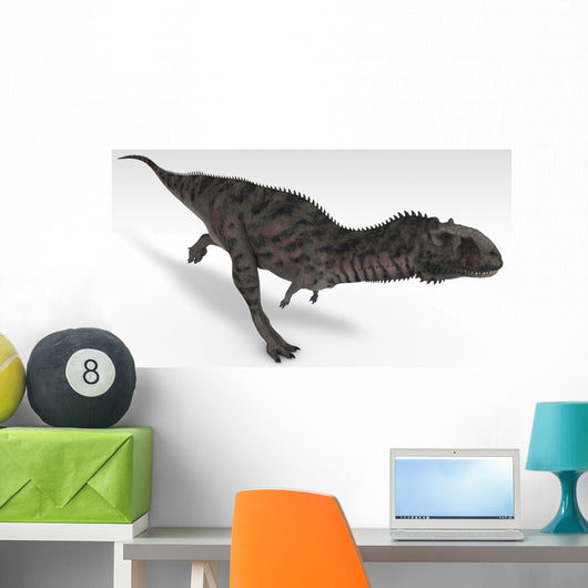 Majungasaurus Dinosaur White Wall Decal Design 1