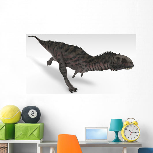 Majungasaurus Dinosaur White Wall Decal Design 1