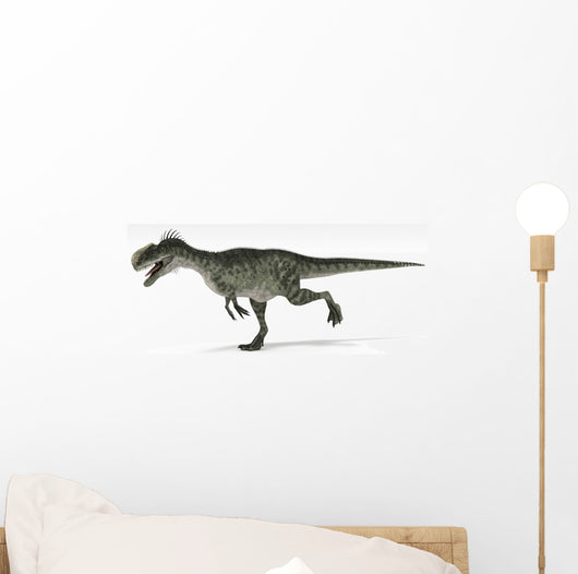 Monolophosaurus Dinosaur White Wall Decal Design 4