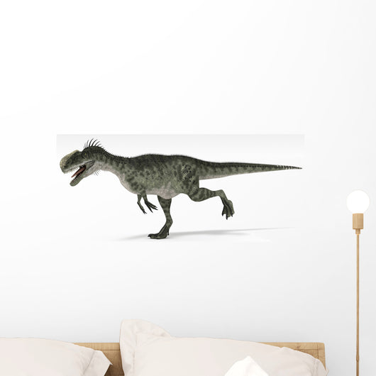 Monolophosaurus Dinosaur White Wall Decal Design 4