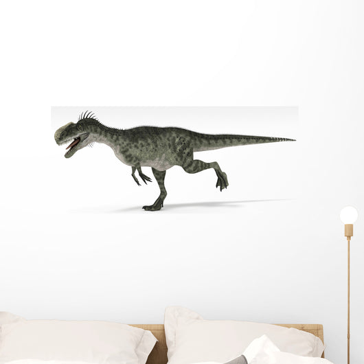 Monolophosaurus Dinosaur White Wall Decal Design 4