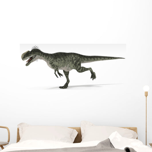 Monolophosaurus Dinosaur White Wall Decal Design 4