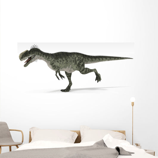 Monolophosaurus Dinosaur White Wall Decal Design 4