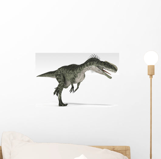 Monolophosaurus Dinosaur White Wall Decal Design 3