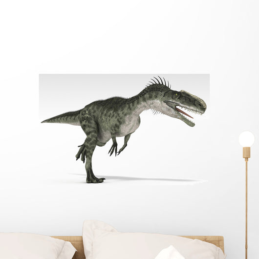 Monolophosaurus Dinosaur White Wall Decal Design 3