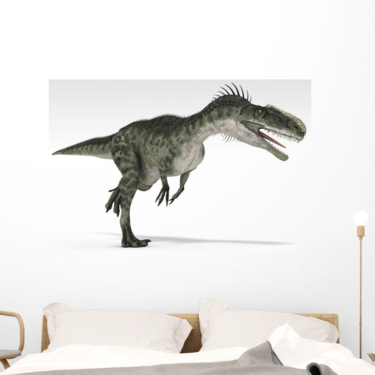 Monolophosaurus Dinosaur White Wall Decal Design 3