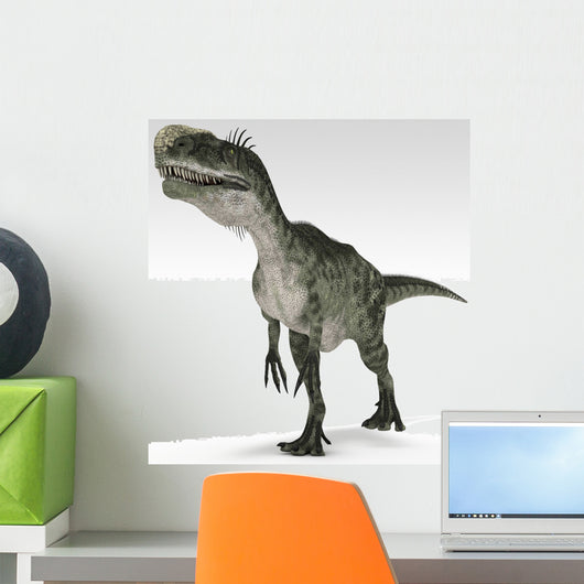 Monolophosaurus Dinosaur White Wall Decal Design 1