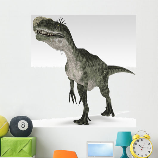 Monolophosaurus Dinosaur White Wall Decal Design 1