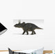 Triceratops Dinosaur White Wall Decal Design 1