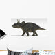 Triceratops Dinosaur White Wall Decal Design 1