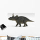 Triceratops Dinosaur White Wall Decal Design 1