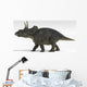 Triceratops Dinosaur White Wall Decal Design 1