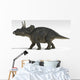 Triceratops Dinosaur White Wall Decal Design 1