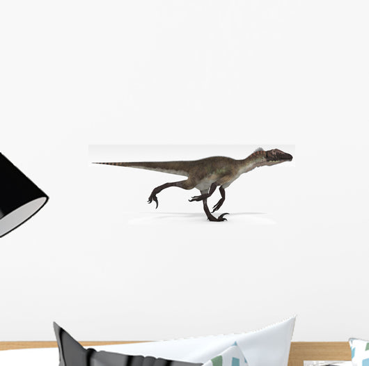 Utahraptor Dinosaur White Wall Decal Design 3
