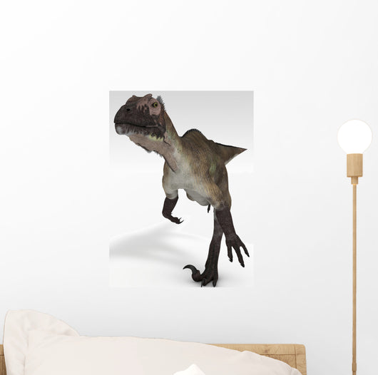 Utahraptor Dinosaur White Wall Decal Design 1