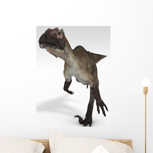 Utahraptor Dinosaur White Wall Decal Design 1