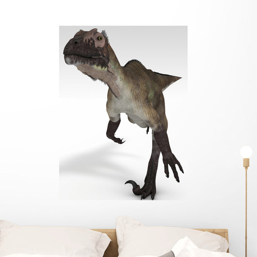 Utahraptor Dinosaur White Wall Decal Design 1