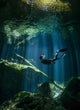 Free diver Taj Mahal Cenote Wall Decal