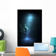 Scuba Diver Descends into Wall Decal