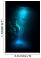 Scuba Diver Descends into Wall Decal