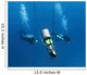 Technical Divers Ascend near Wall Decal