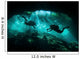 Two Divers Silhouetted Light Wall Decal