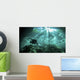 Diver Passes through Light Wall Decal