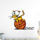 Cartoon Kitty W Ball Wall Decal