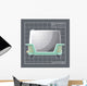 Galaxy Toaster - Aqua Wall Mural