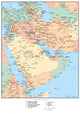 Map of the Middle East Wall Mural