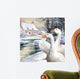 Geese By Stream Wall Mural