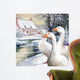 Geese By Stream Wall Mural