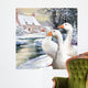 Geese By Stream Wall Mural