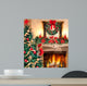 Christmas Fireplace Wall Mural
