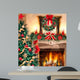 Christmas Fireplace Wall Mural