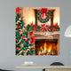 Christmas Fireplace Wall Mural